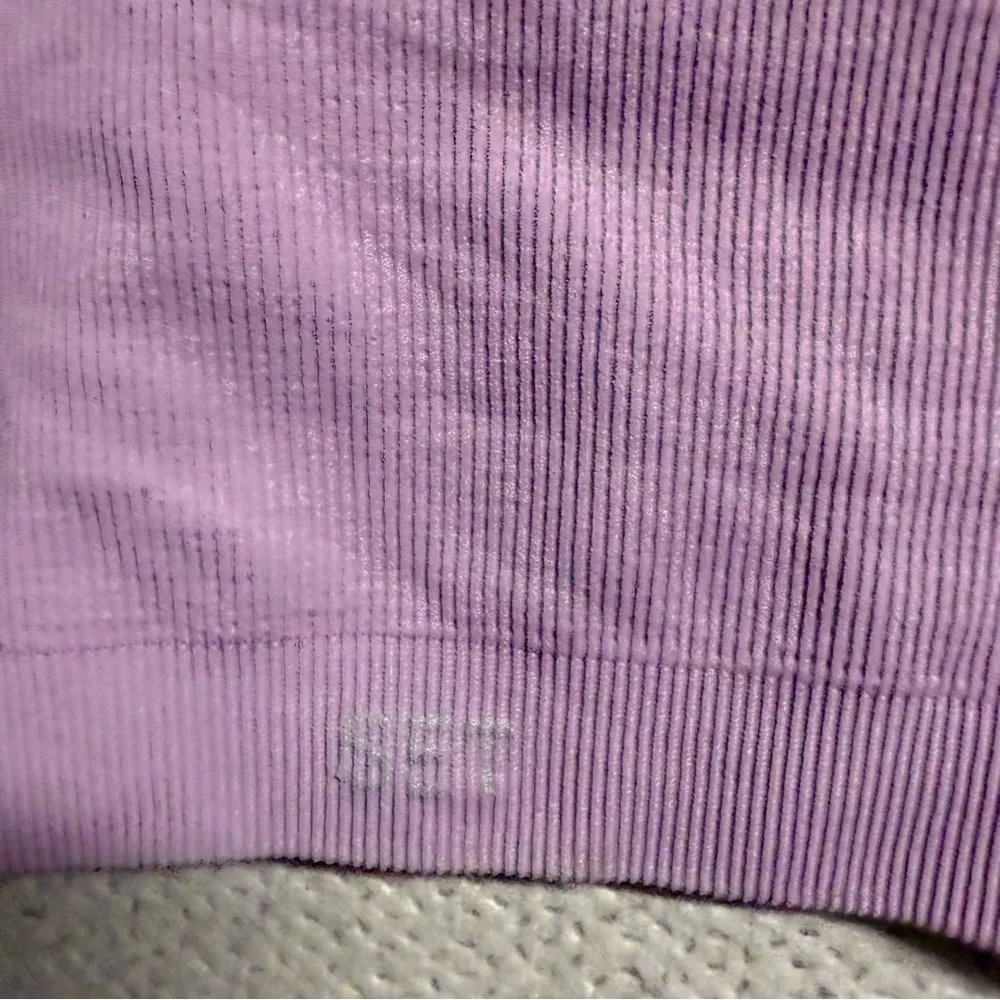 Set Active Purple Ribbed Active Sports Bra Bralette Size XSmall EUC - Image 2