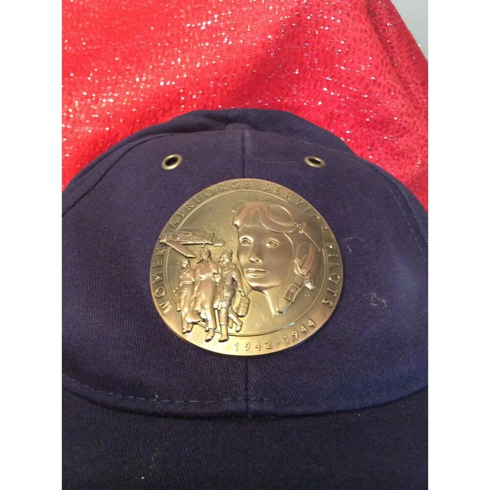 National WASP WWII Museum Embroidered Cap Sponsor Coin Women Pilots Blue - Image 5