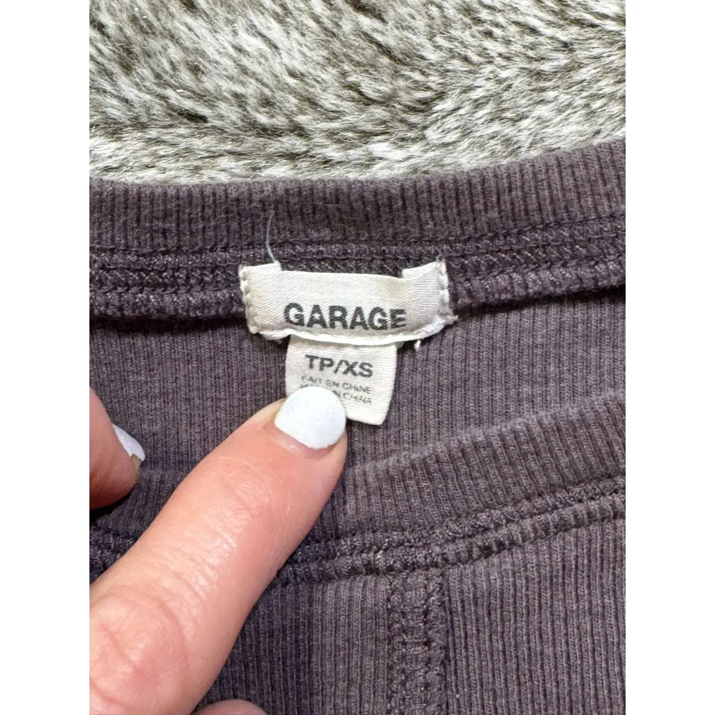 Garage Denim Kylie Exposed Seams Long Sleeve Tee Sz XS - Image 5