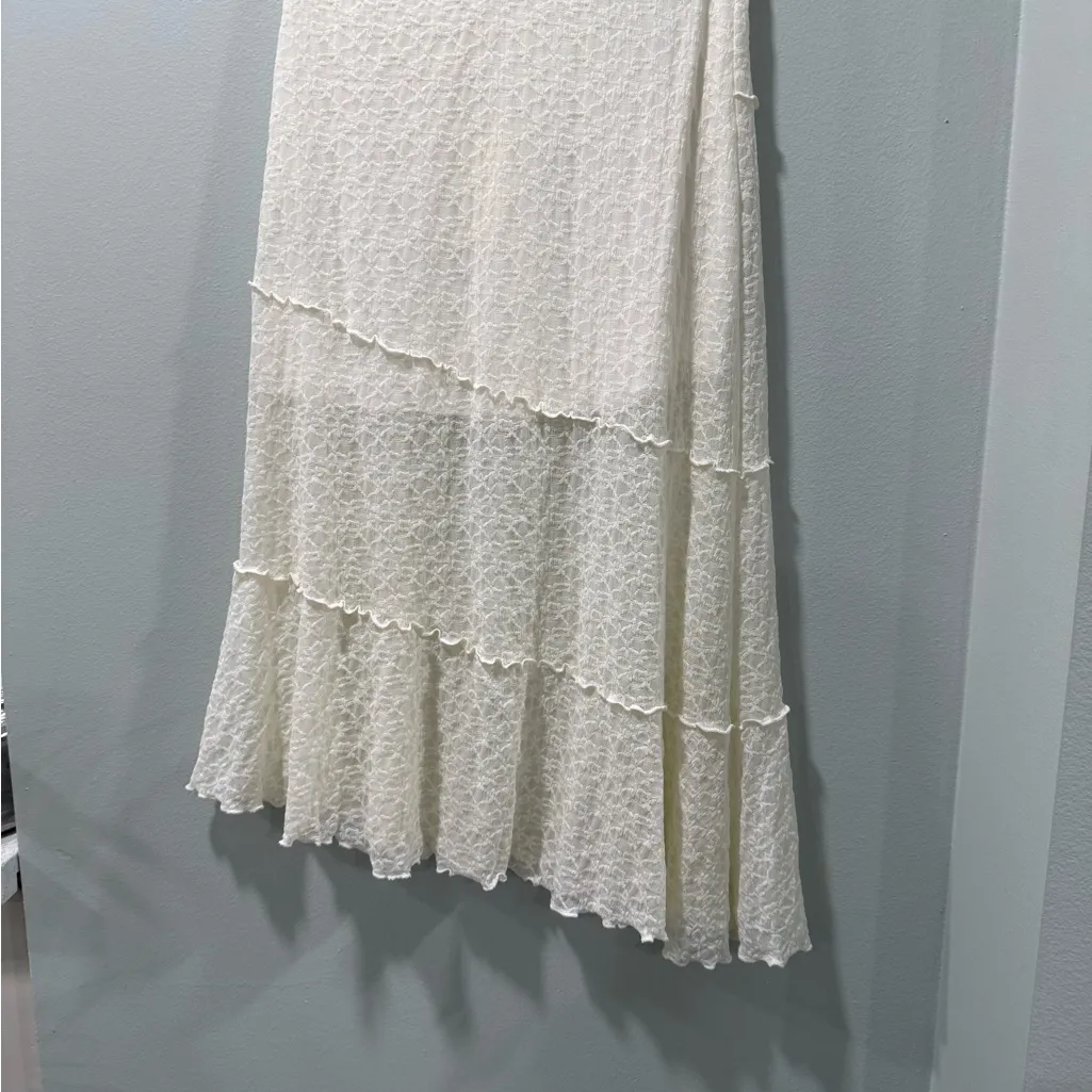 See You Monday Cream Lace Maxi Skirt - Image 8