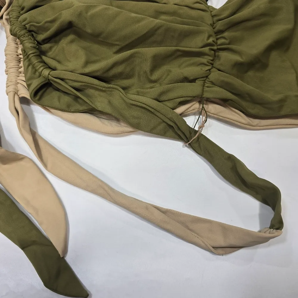 Tularosa Audra Top in Nude & Olive - Image 4