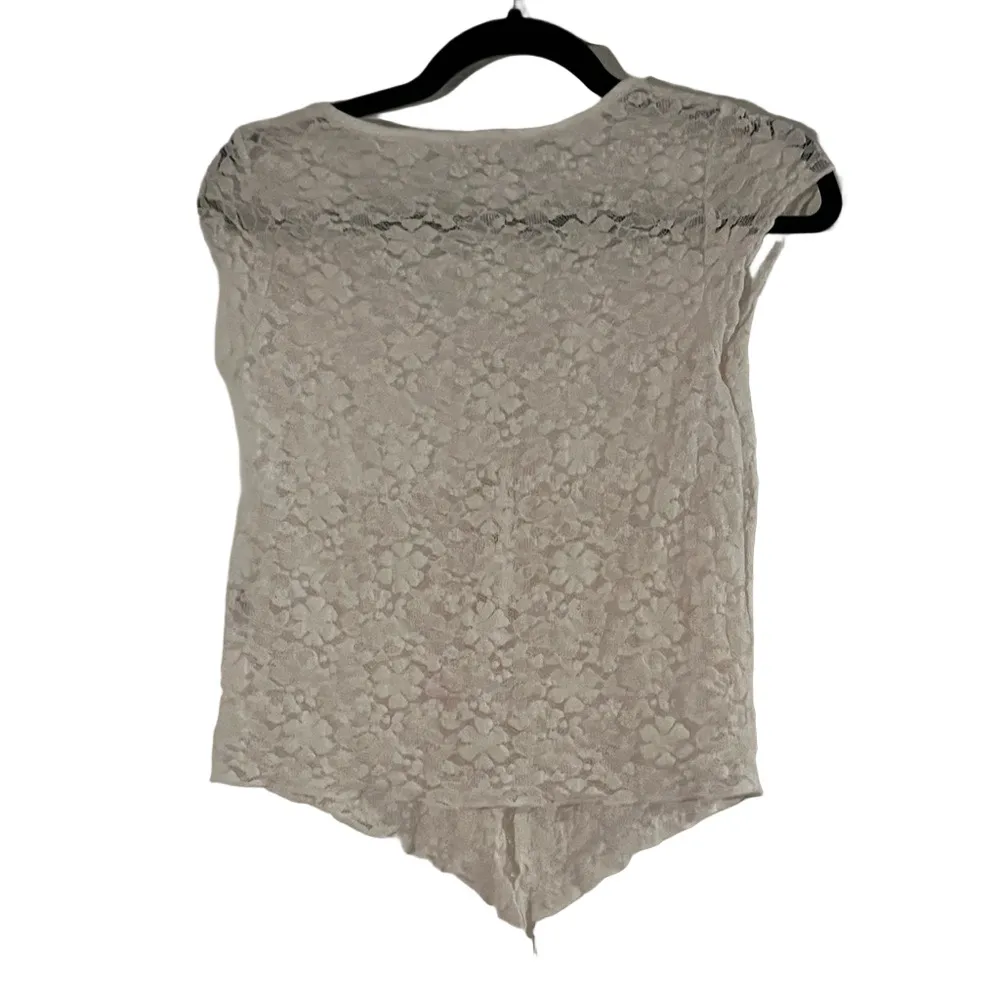 Orange Kiss  Elegant Lace White Top - Image 2