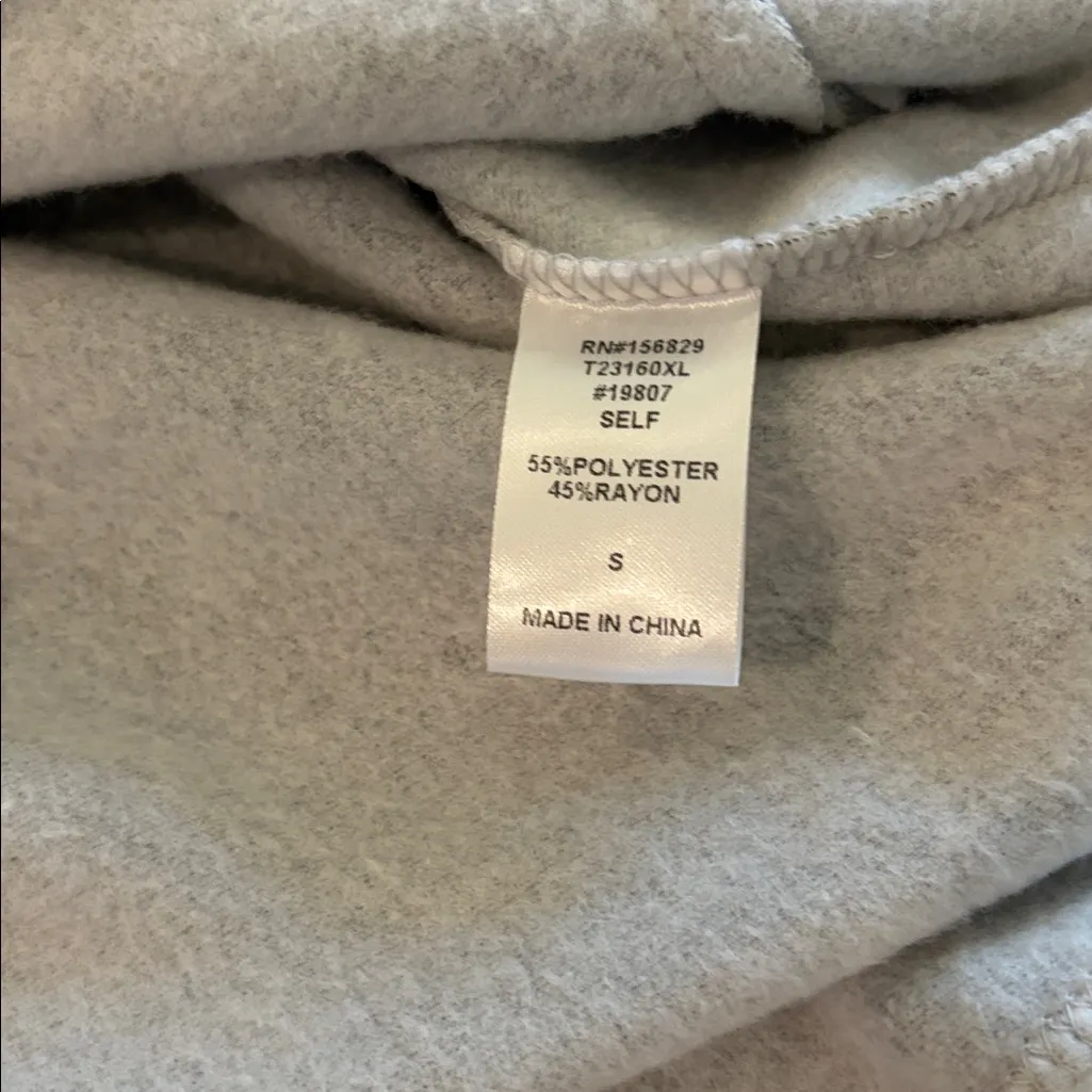 White Birch Oversized Soft Gray Fleece Shirt Jacket Sz S - Image 10