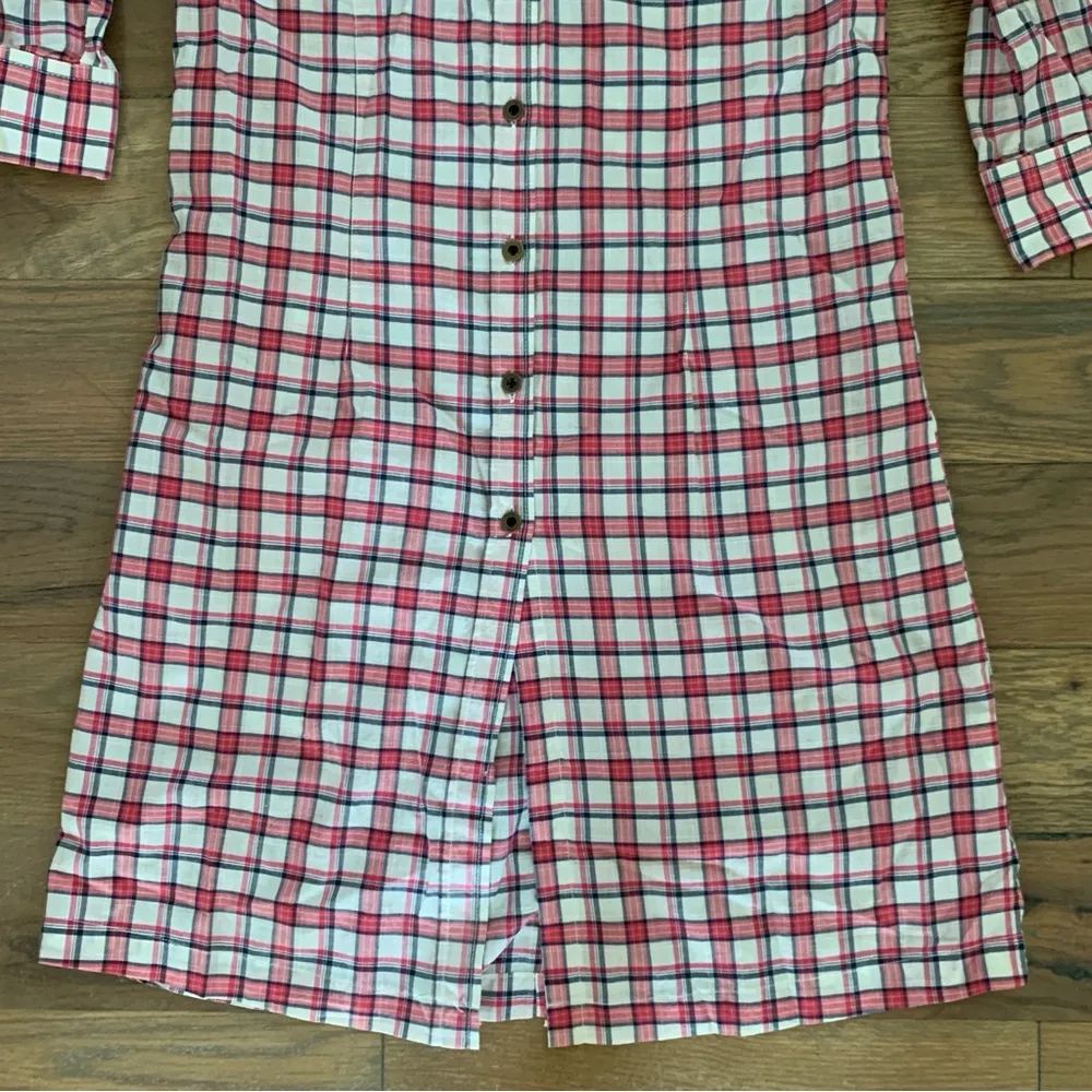 Jachs Just a Cheap Shirt Red Plaid Cotton Shirtdress Size XS - Image 10