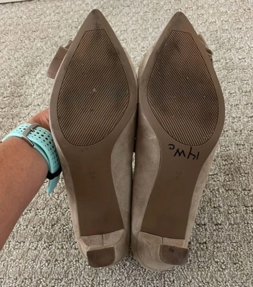 VANELi El Toro Taupe Suede Knotted Bow Pointed Toe Pumps Size 10 - Image 7