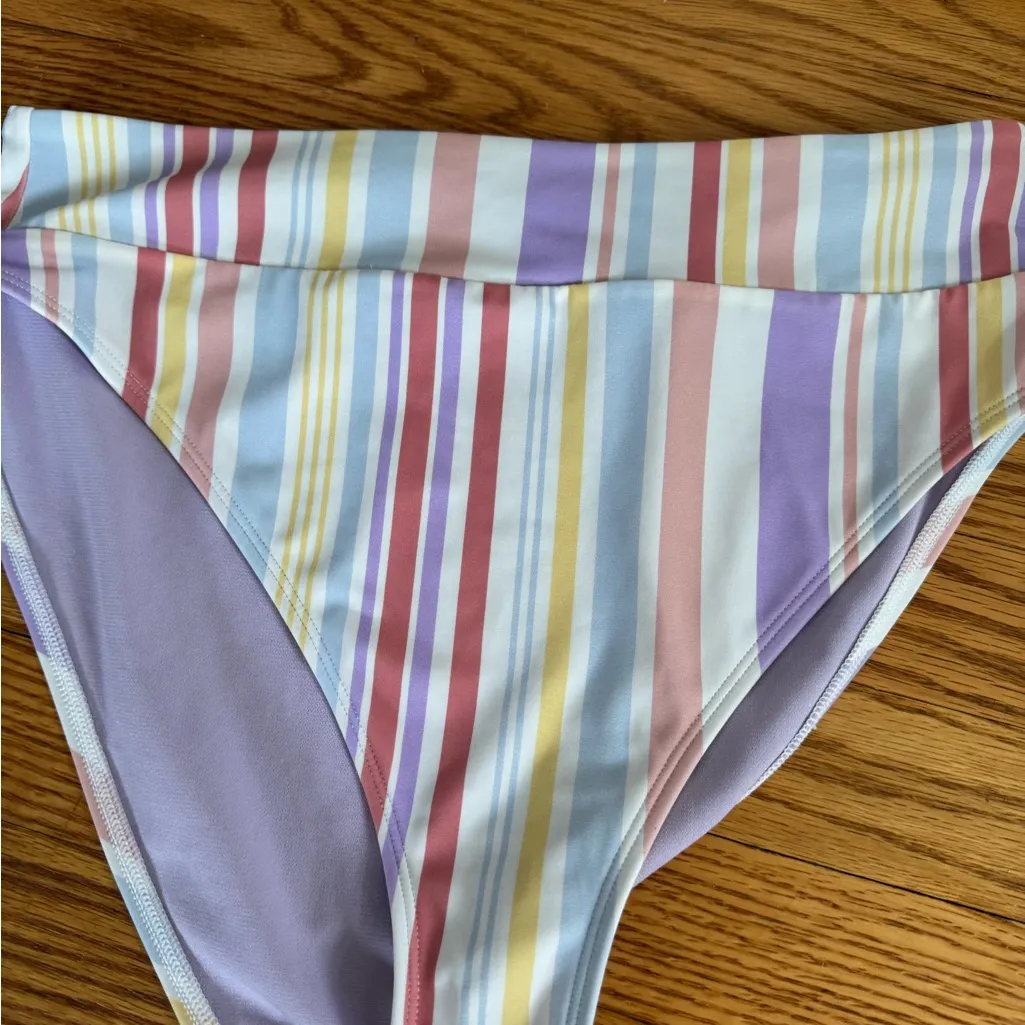 Adore me, high waisted, striped bikini bottoms - Image 3