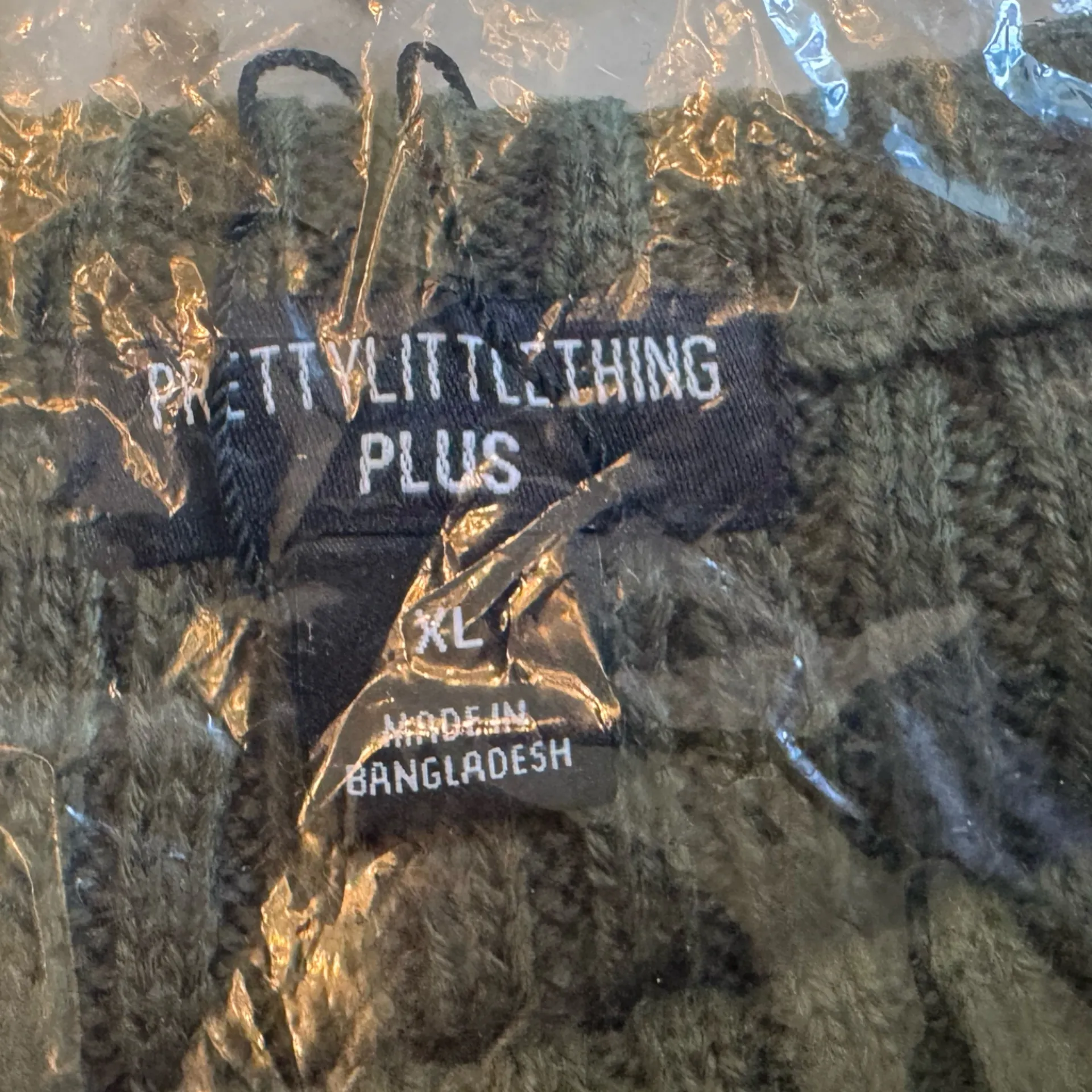 NWT PrettyLittleThing Plus Sweater Size Khaki Green Ribbed Cropped Knit Sz XL - Image 13