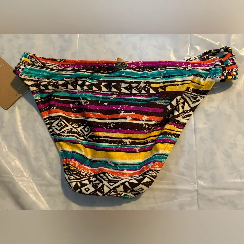 Women’s Hobie Medium Multicolor Swim Bikini Bottom NWT - Image 2