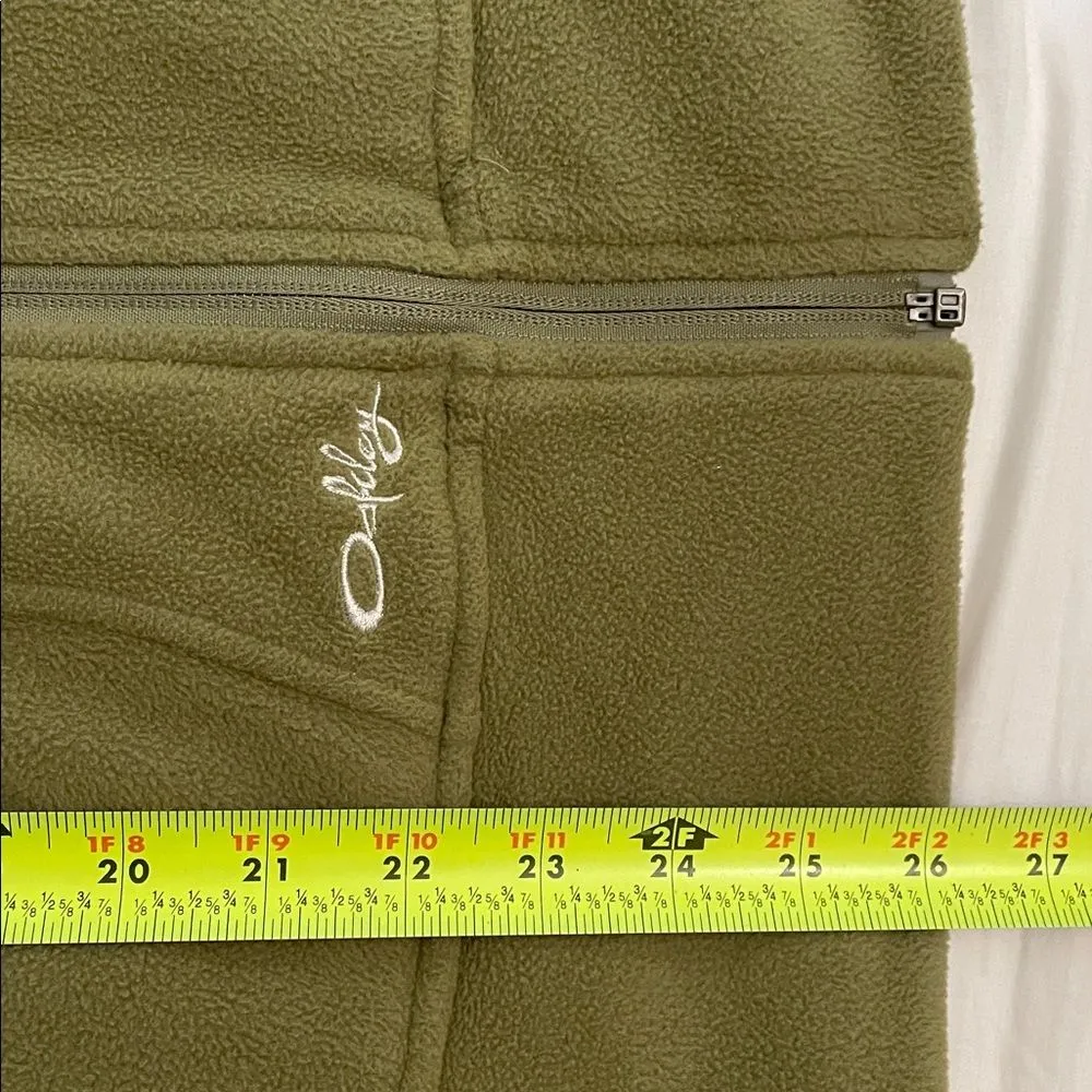 Oakley Olive Green Full Zip Fleece Jacket Womens Size XL Outdoors - Image 9