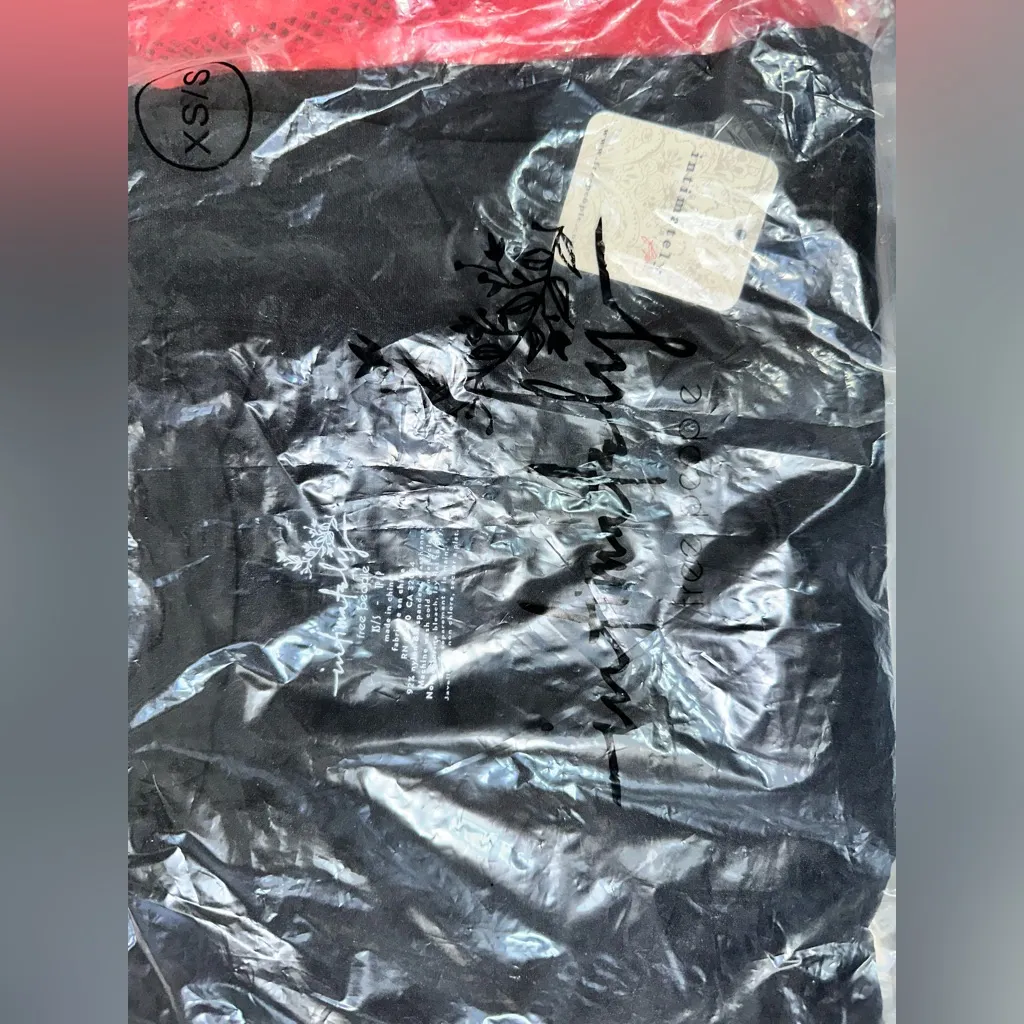 NWT Free People  Clean Lines Muscle Cami In Black $40 MSRP - Image 5