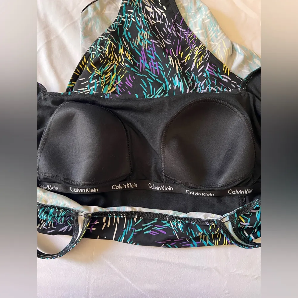 Calvin Klein Black and Blue One Piece Swimsuit summer beach resortwear - Image 5