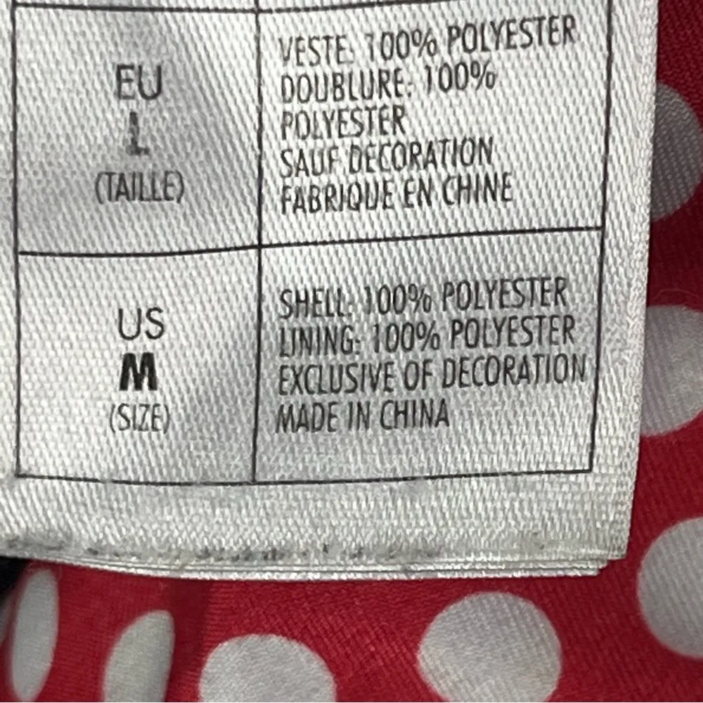 DISNEY PARKS Black Disney World Hoodie Zipper Rain Jacket, Size Medium - Image 4