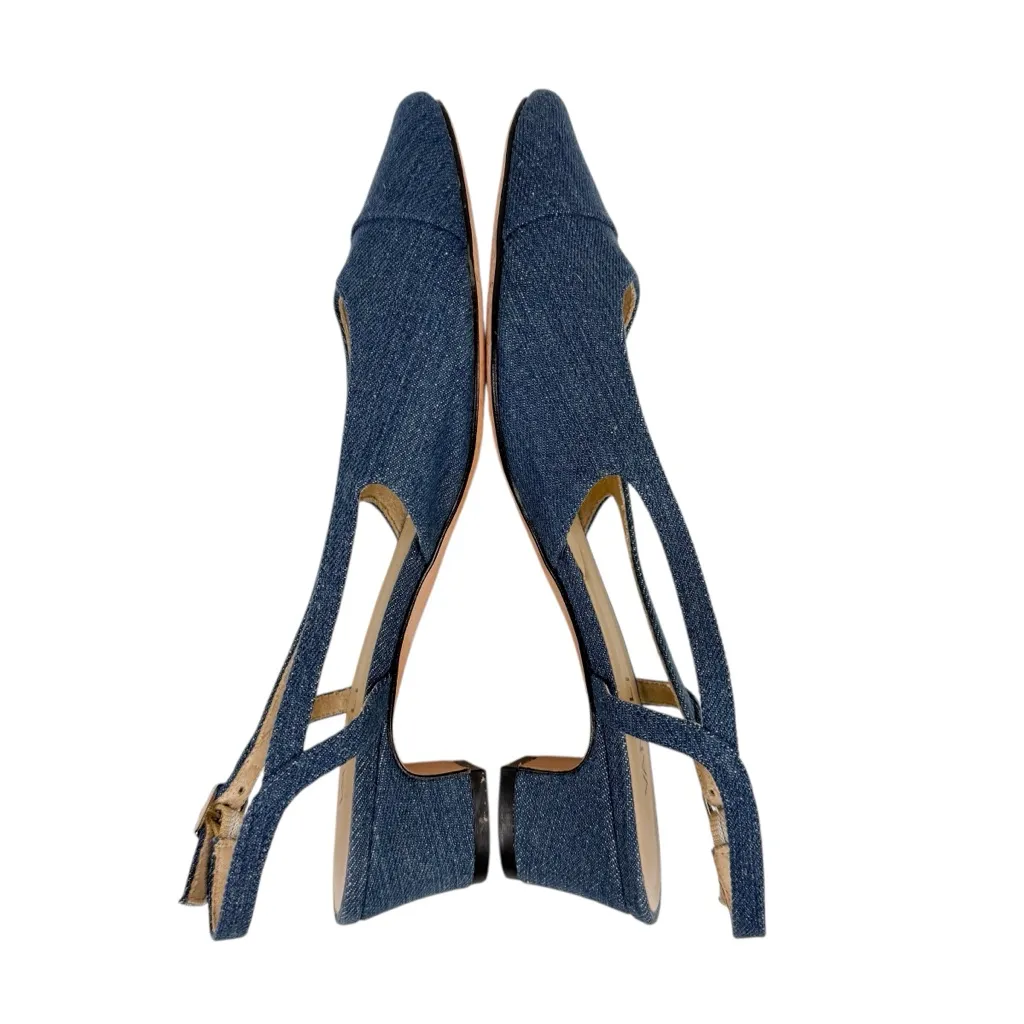 Vaneli Aliz Slingback Heel Blue Denim Cap Toe Size 9 - Image 8