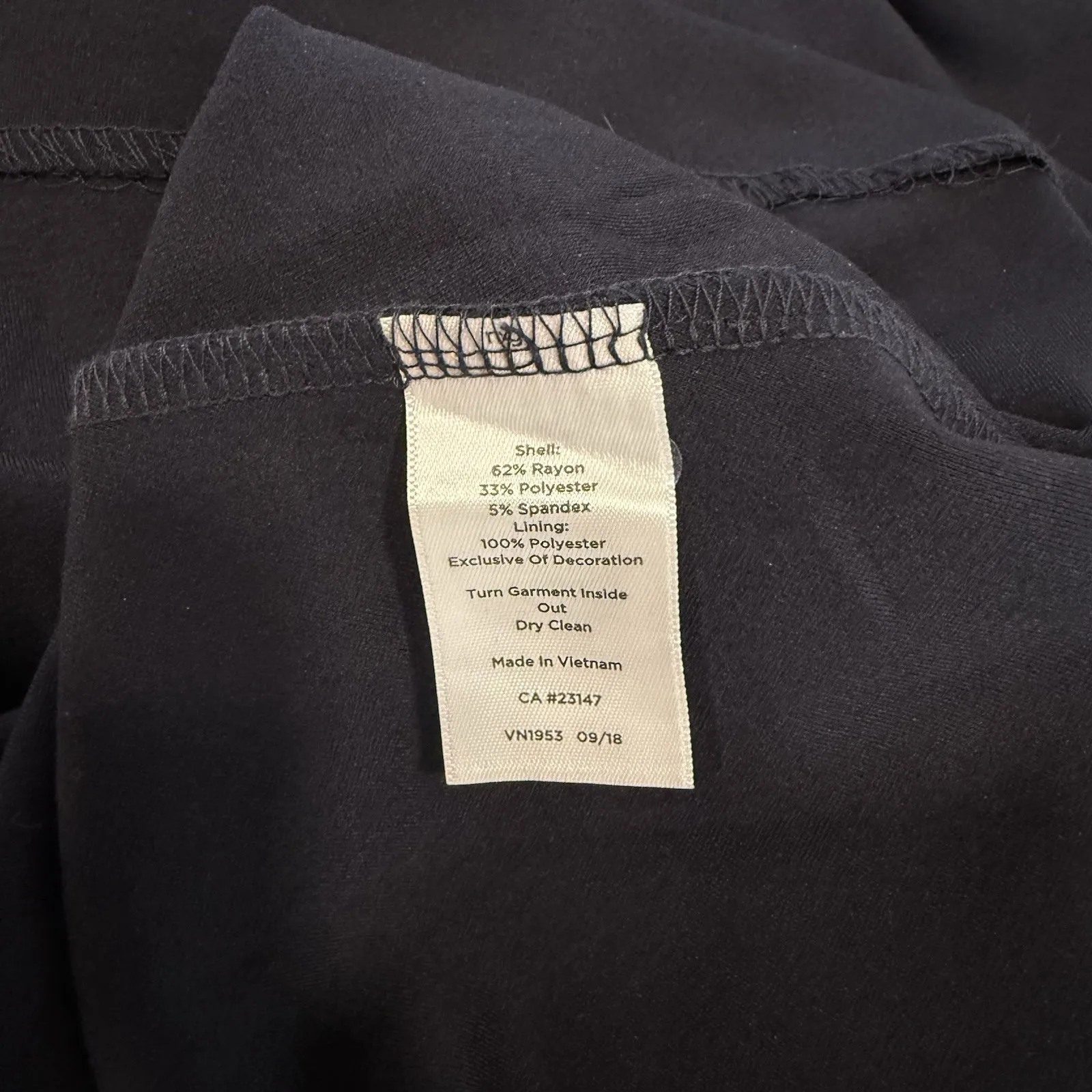 Talbots Ponte Navy Blue Scarf Neck‎ Nautical 3/4 Sleeve Flare Midi Dress Size 16 - Image 11