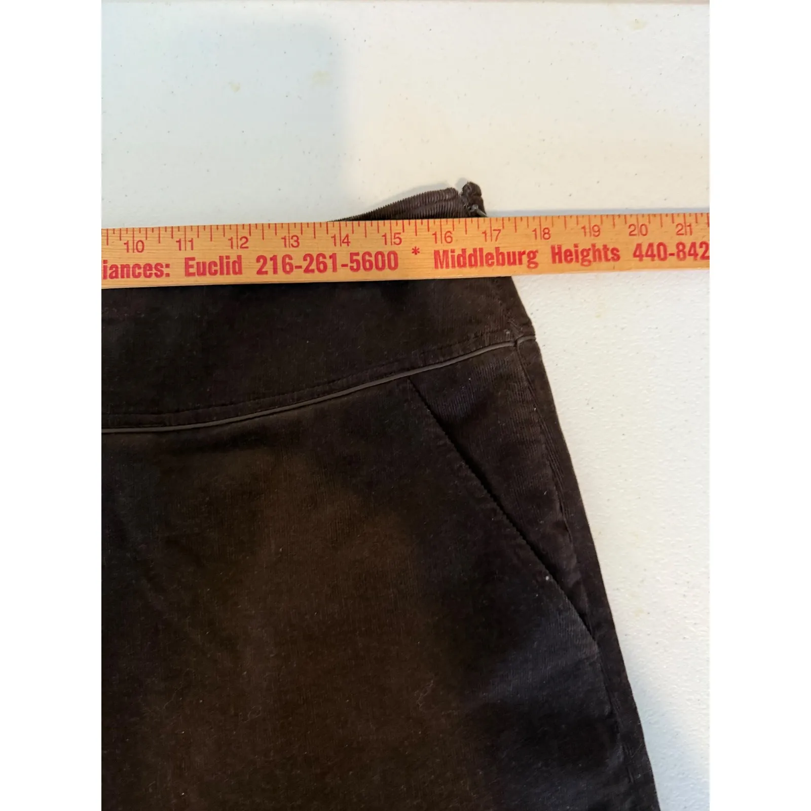 Carole Little Corduroy Skirt Brown Pleated A Line Career Wear Womens‎ Size 10 - Image 6