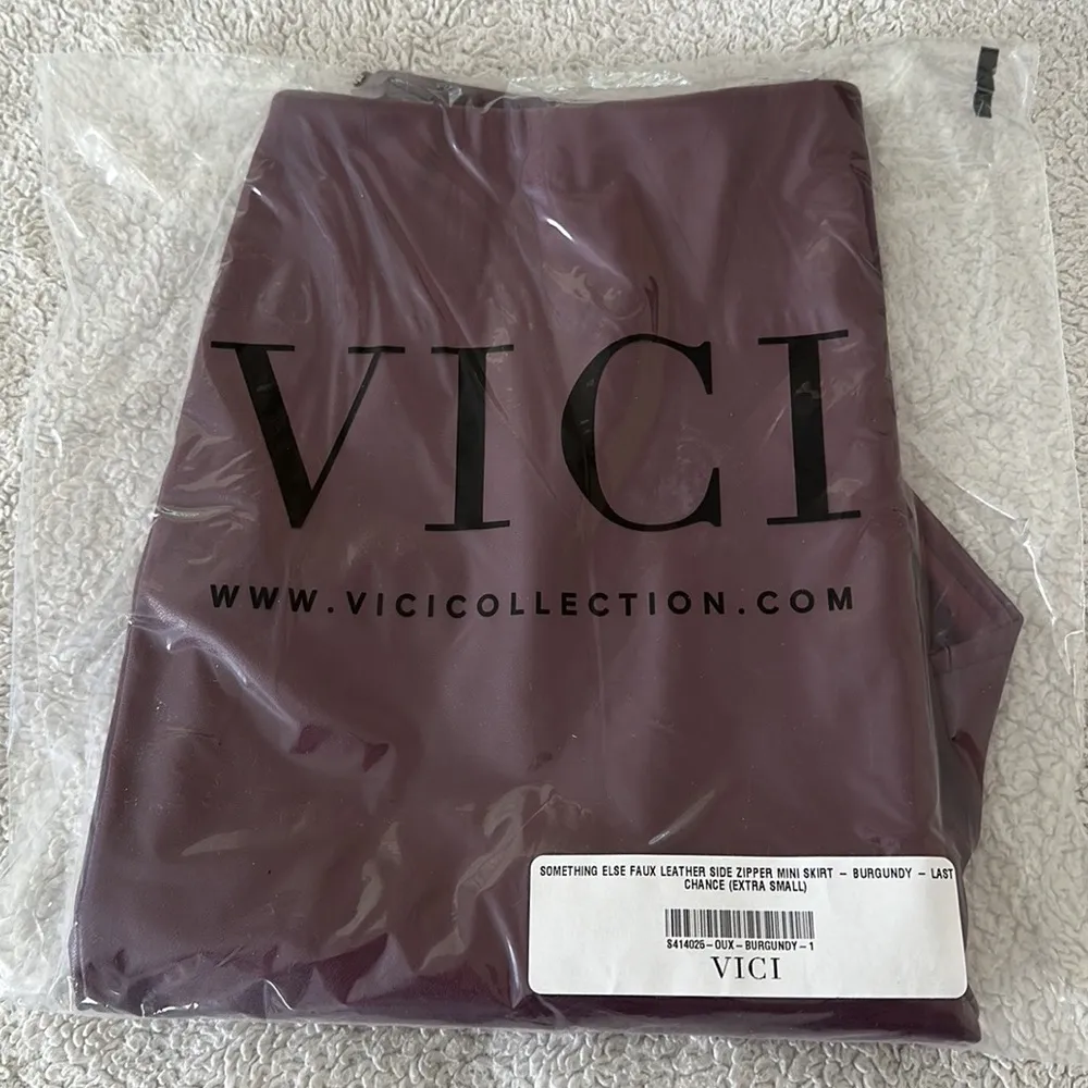 VICI | Something Else Faux Leather Side Zipper Mini Skirt - Image 4