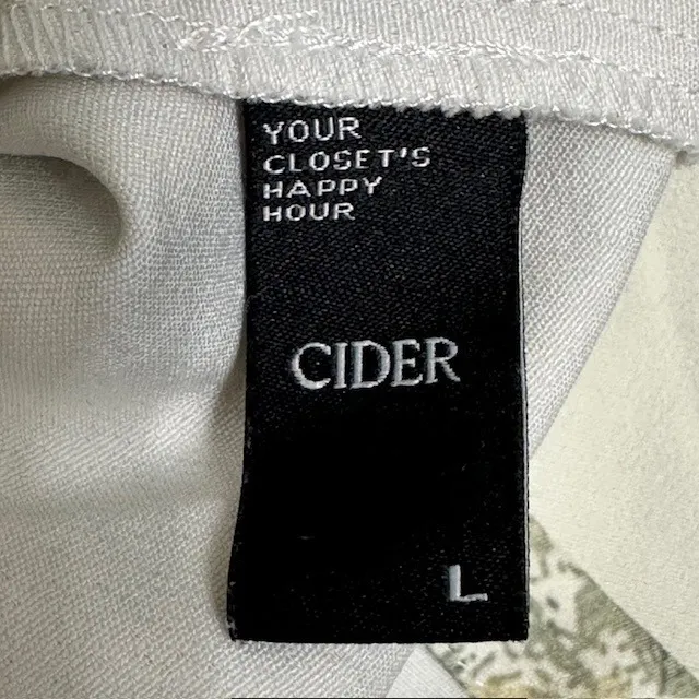 Cider Floral Tapestry Print Mini Dress Short Sleeve Button Down Cottagecore Sz L - Image 16