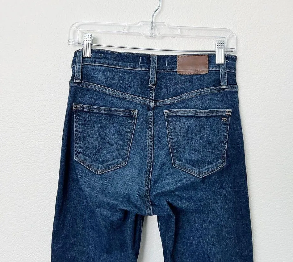 [Madewell] Dark Hayes Wash 10" High Rise Skinny Jeans Stretch Denim Size 26 - Image 8