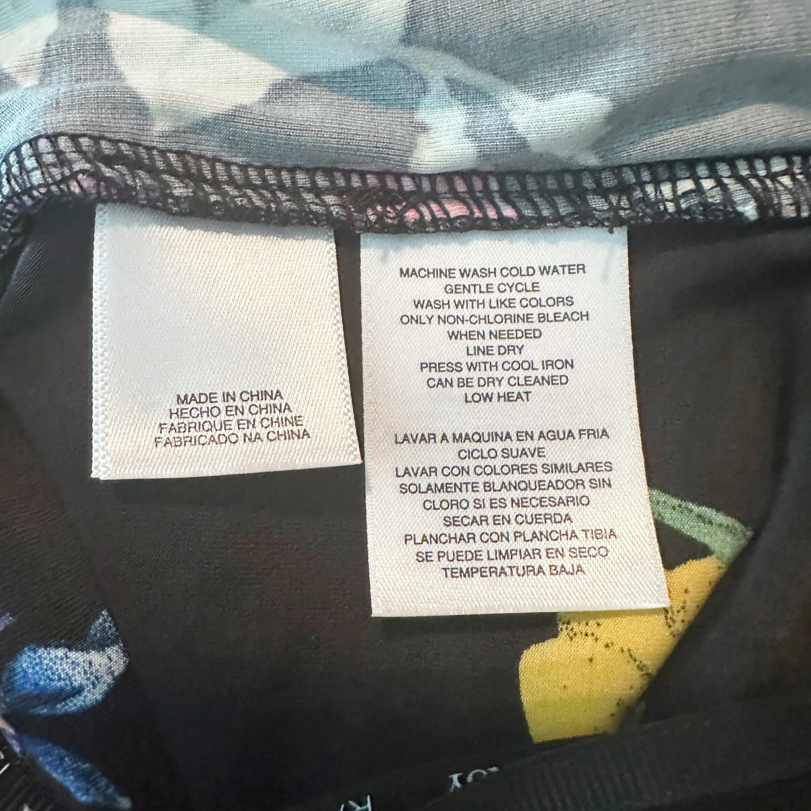 RACHEL Rachel Roy Bret Jersey Dark Floral Dress Size Large Stretch - Image 5