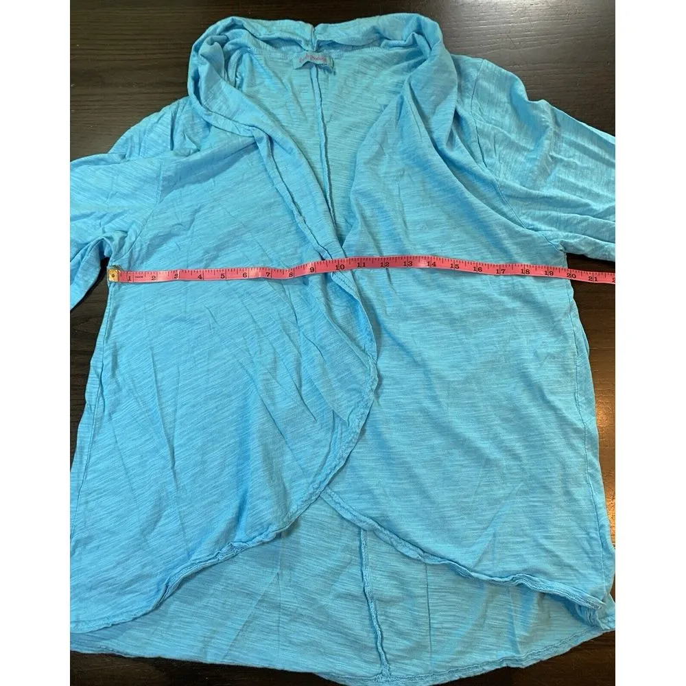 Fresh Produce Cardigan Sweater Large Beachy Coastal Grandma Lightweight Blue - Image 6