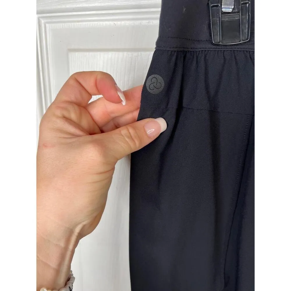 Zella Black High Waisted Straight Leg Elastic Waistband Pants XS Pullon Active - Image 8