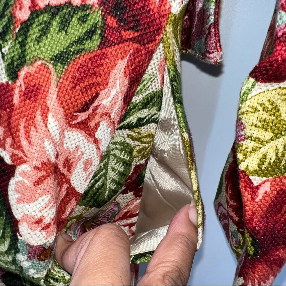 RARE!! NWOT Edith Flagg Women's 1960s Floral Dress/Matching Coat Historic Set - Image 8