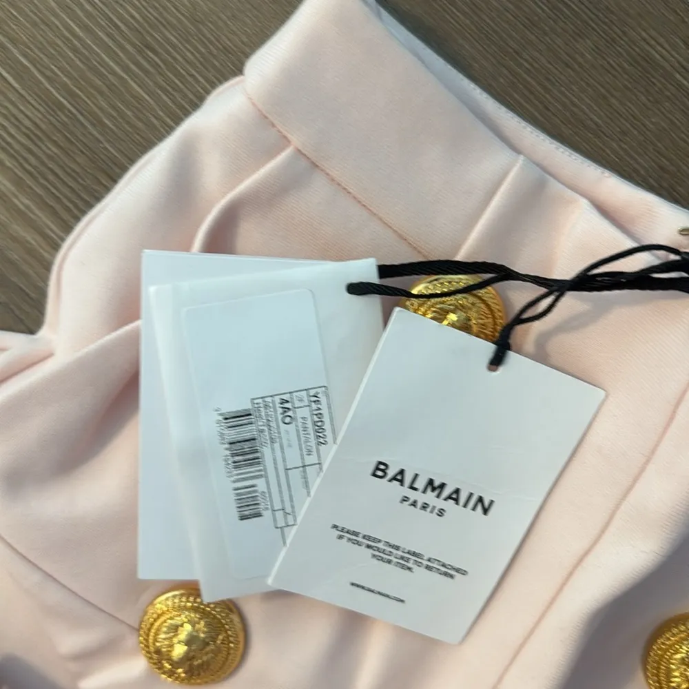 NWT Balmain pink six button stretch jersey skinny pants - Image 6