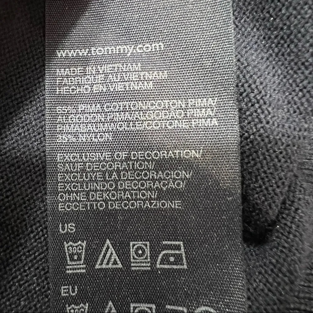 Women’s V Neck Navy Blue Solid Pima Cotton Blend Sweater Size XL - Image 9