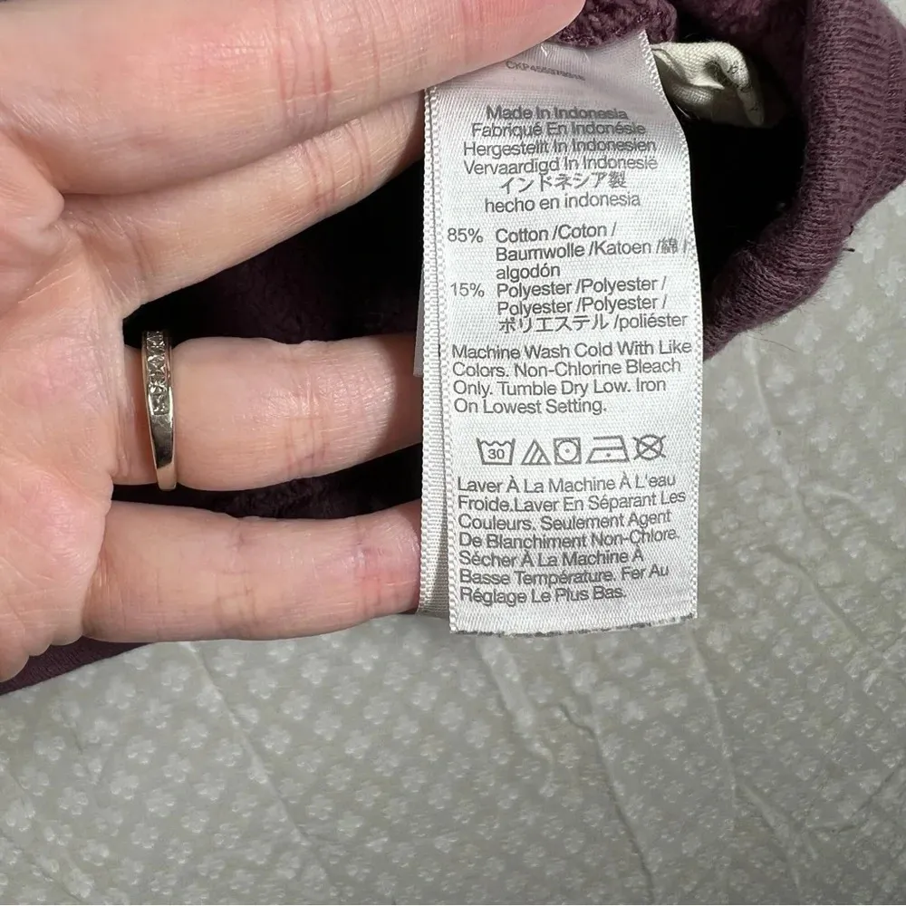 Madewell MWL Purple‎ Betterterry Henley Sweatshirt - Image 5