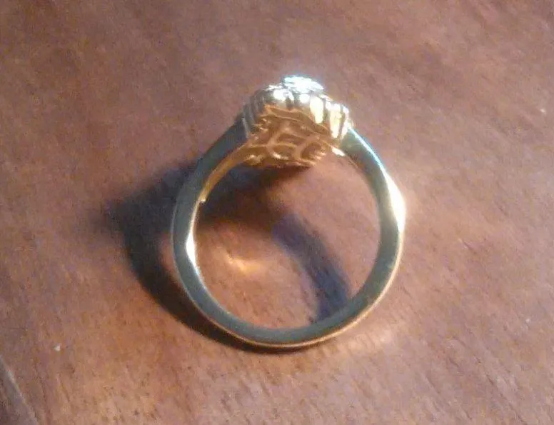 Yellow Diamond Accent Platinum Bond Ring (Size 6) - Image 10