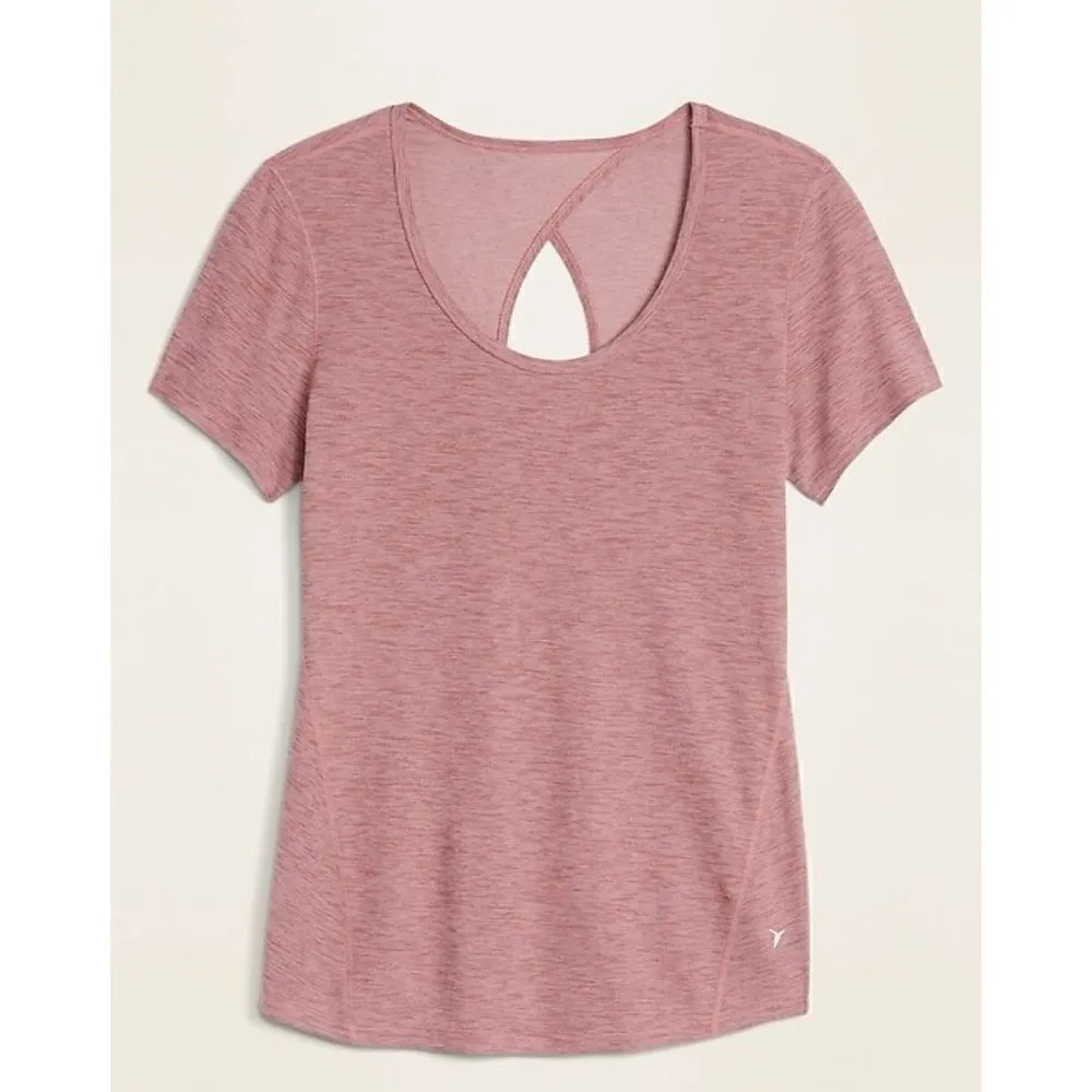 NWT Old Navy Breathe ON Keyhole-Back Performance Tee Sz M Tall - Image 4