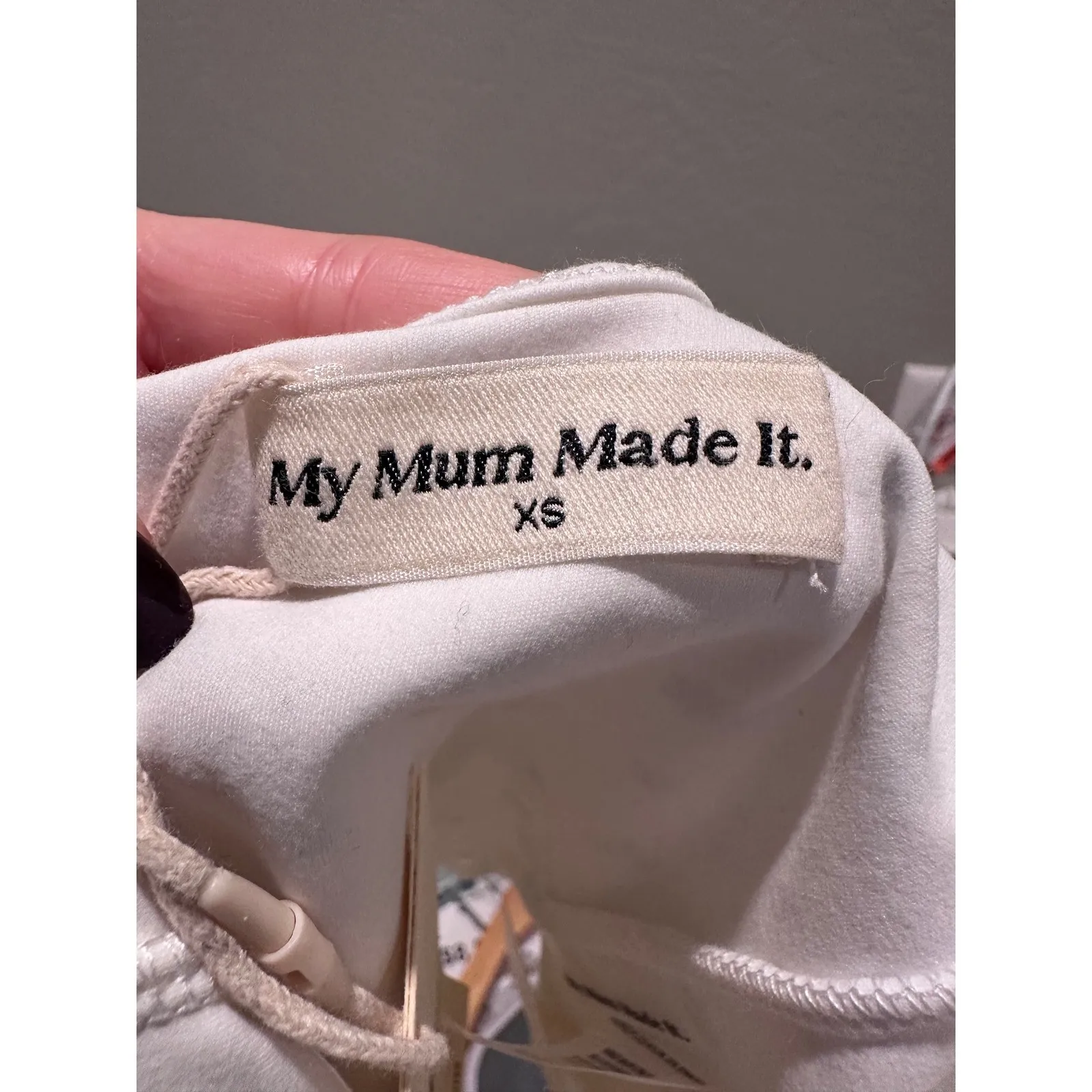 My Mum Made It Blue Wishes Floral Cap Sleeve Dip Back Bodysuit Size XS NWT - Image 7