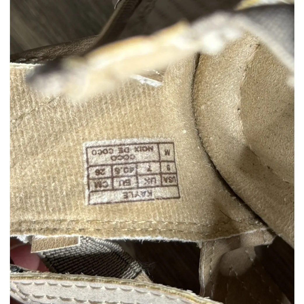 Earth Origins Kayle Taupe Gladiator Sandals Lace Up Cage Heel Boho Comfort 9 - Image 10