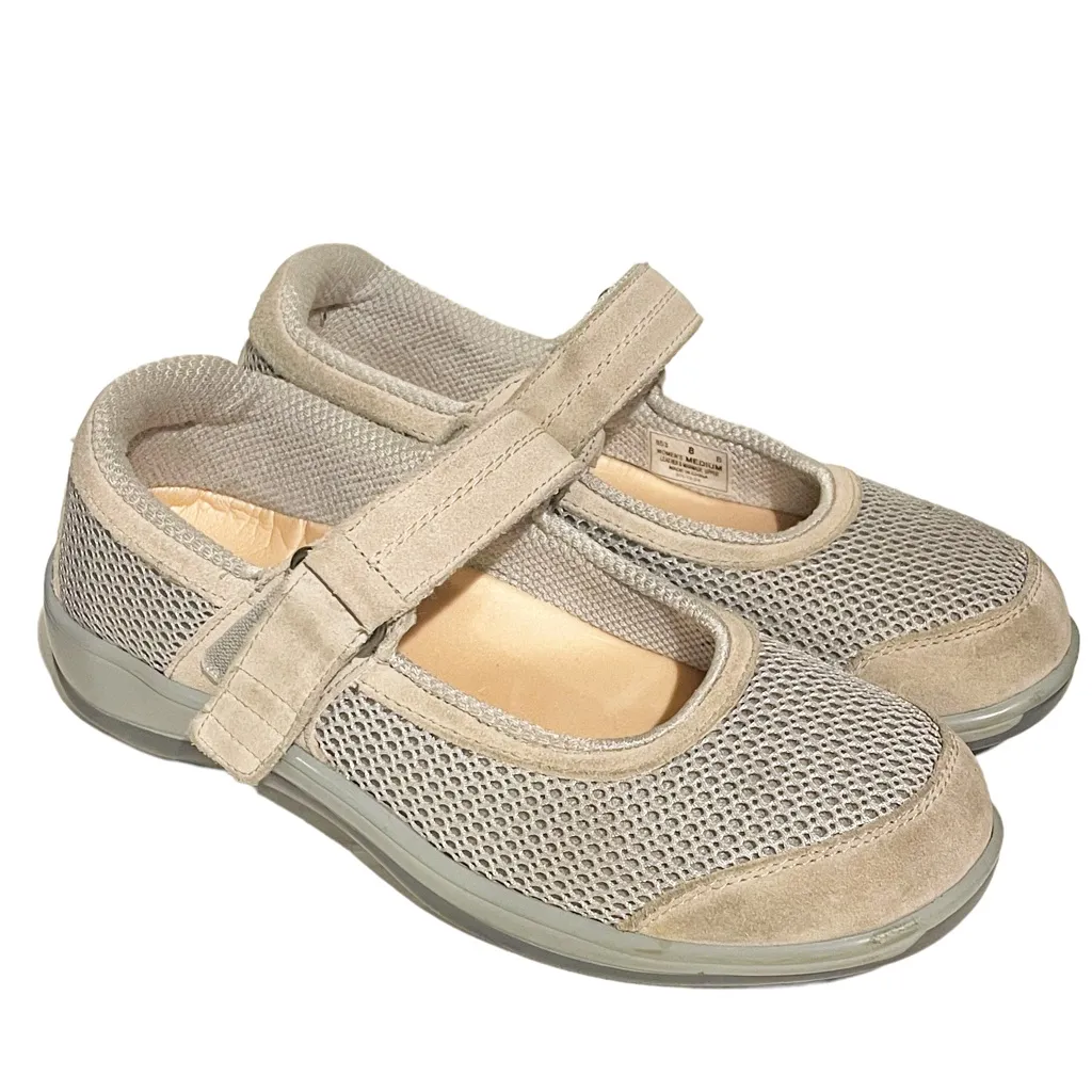 Orthofeet Size 8 Grey Strappy Chattanooga Diabetic‎ Orthotic Mary Janes Gray - Image 3