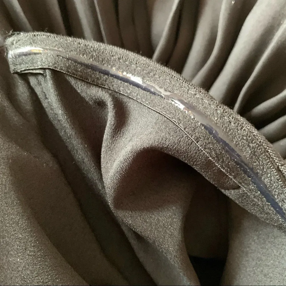 LPA Dress Strapless Bustier Accordion Pleats Midi Black NWT Size S - Image 13