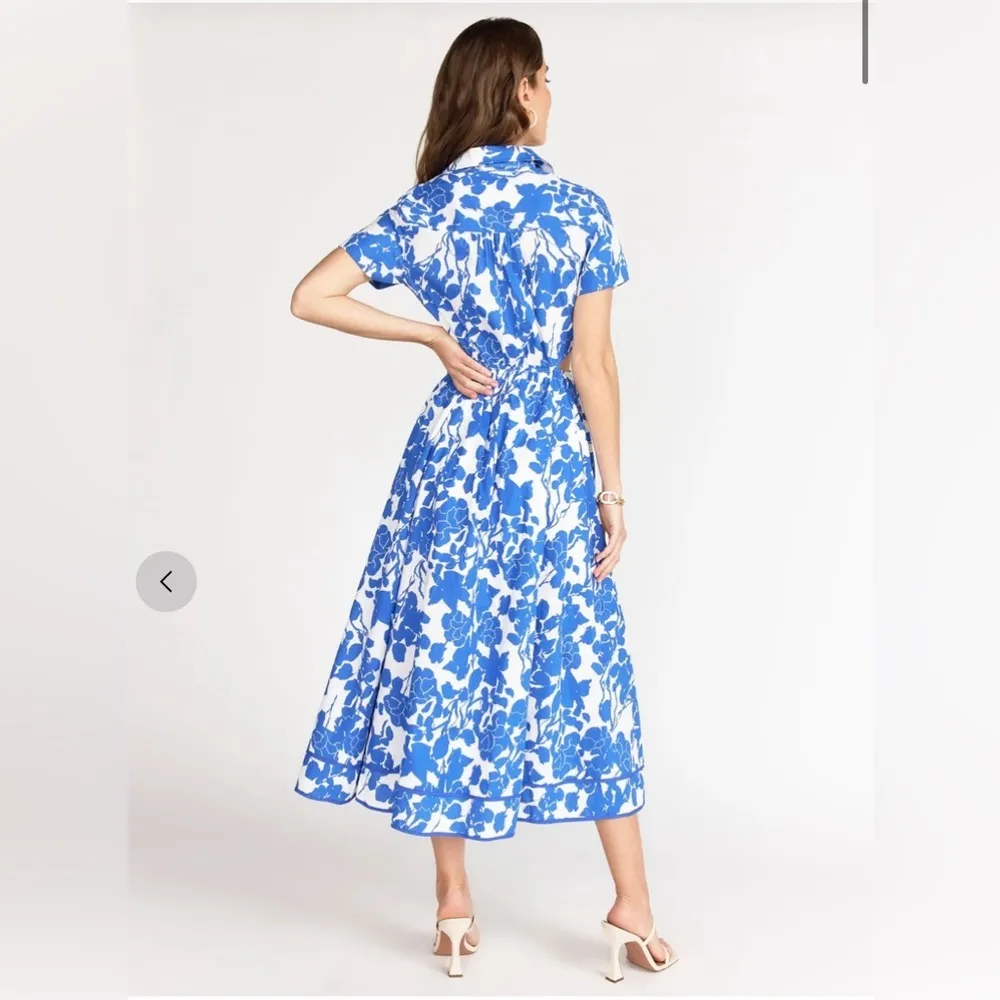 Floral Blue and White Dress - Image 3