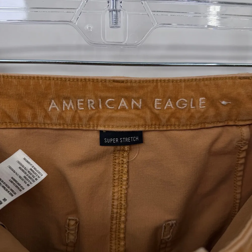 American Eagle Retro Corduroy Mini Skirt Pockets Casual Cute Golden Brown Size 0 - Image 7