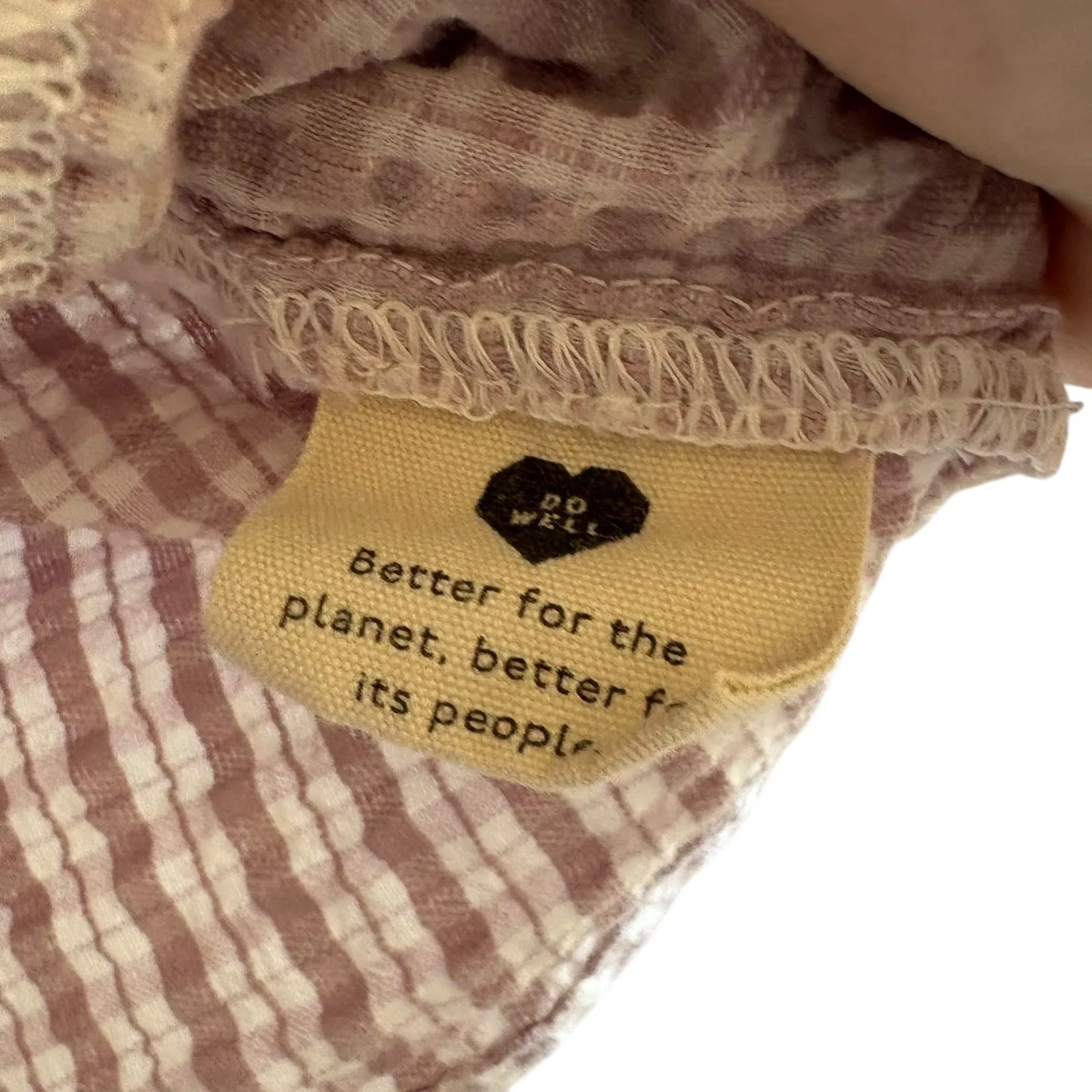 Madewell purple gingham puffed sleeve top.  XXS‎ - Image 6