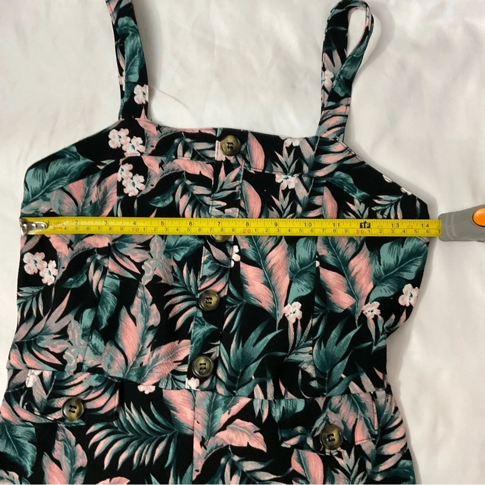 Derek Heart Tropical Wide Leg Jumpsuit S Floral Feminine Boho Wedding Fairycore - Image 7