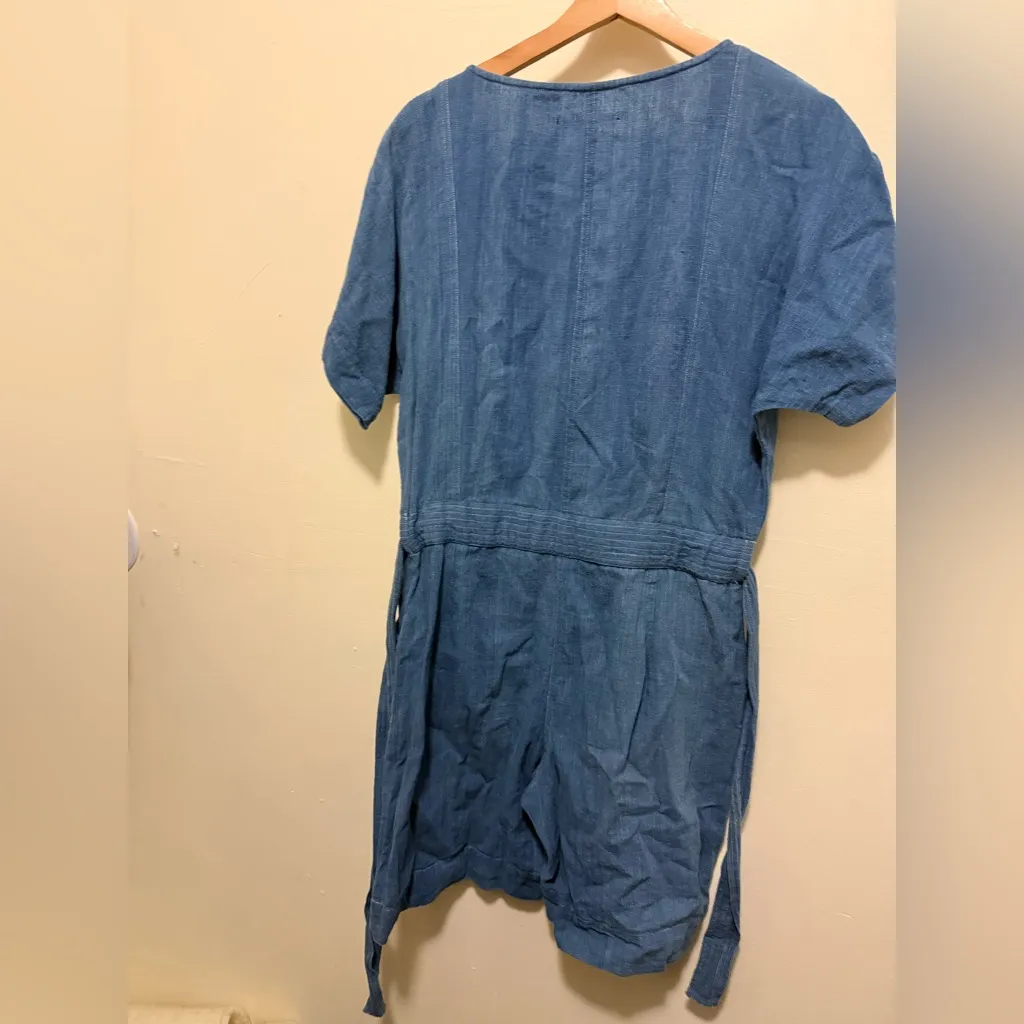 NYMANE WYLDER ROMPER INDIGO COTTON XS Blue - Image 4