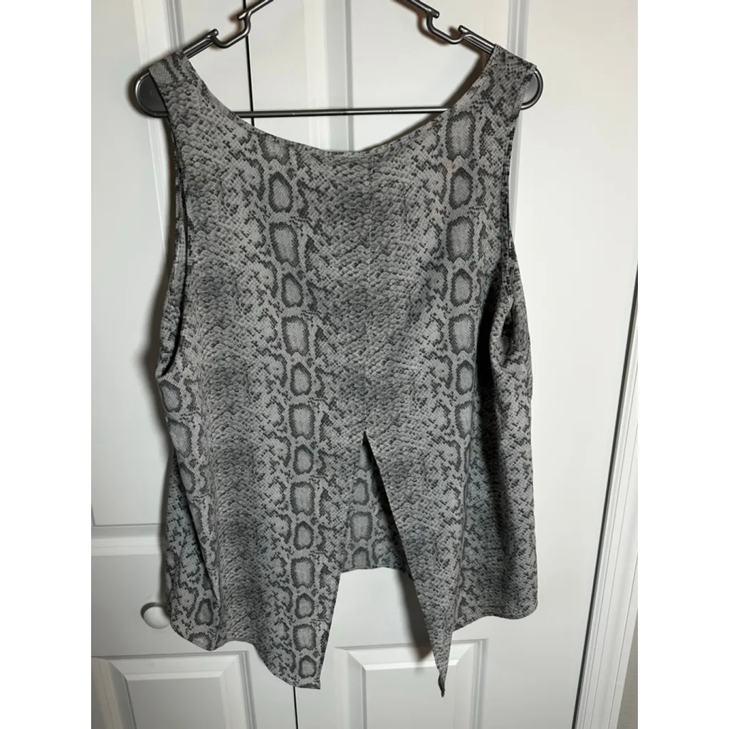 Attention Gray & Black Snake Print Tank Top XL - Image 2