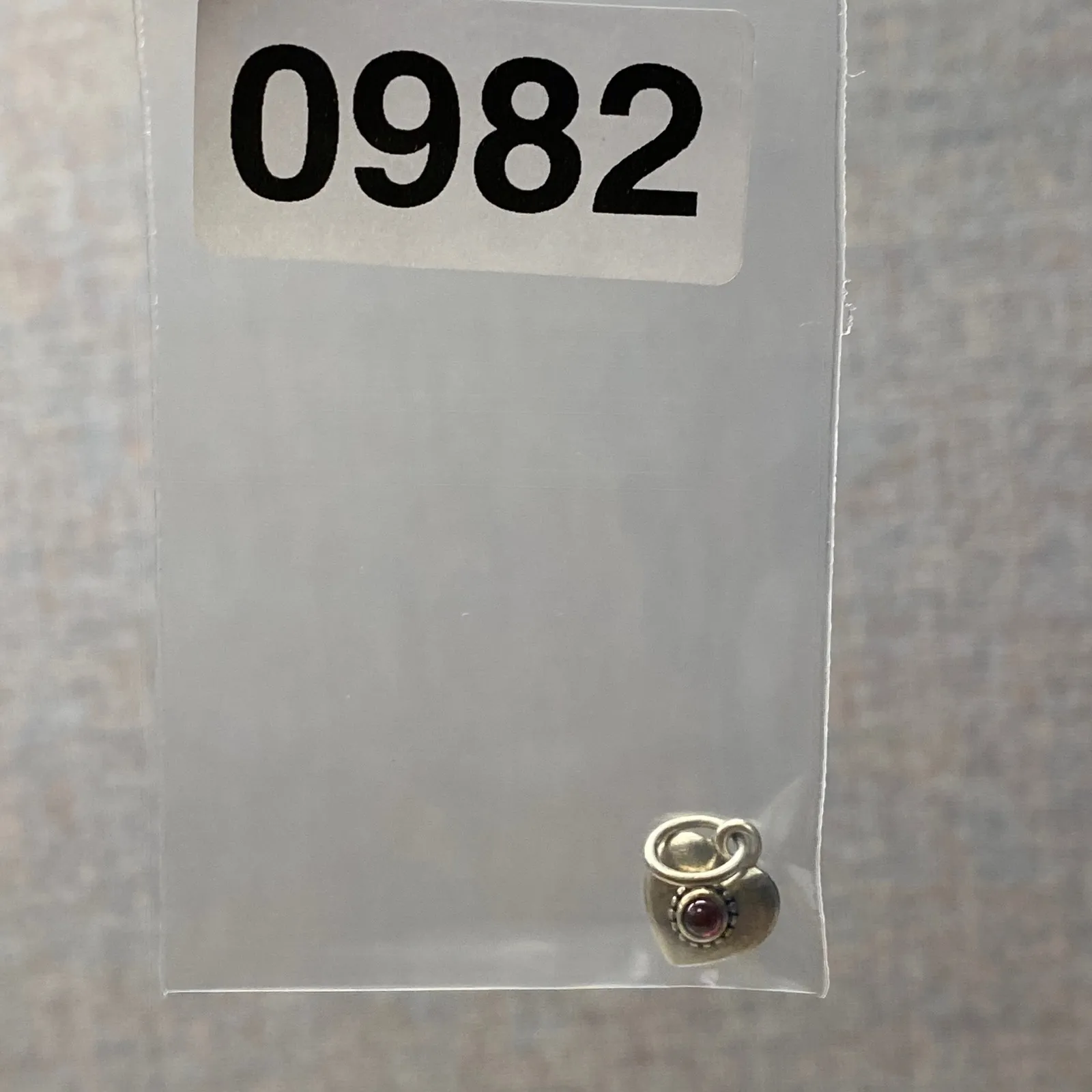 Authentic PANDORA Retired S925 ALE Pink Rhodolite Treasured Heart Charm Pendant - Image 4