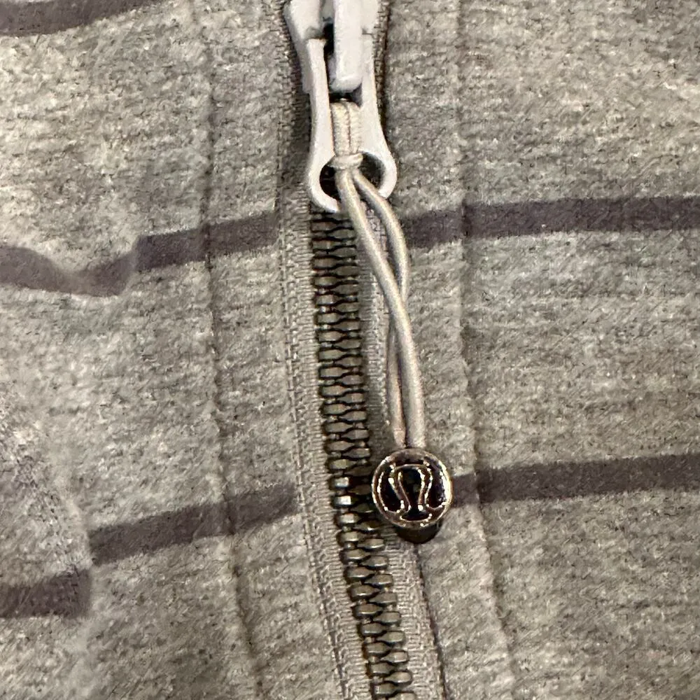 Lululemon Movement Jacket sz 6 Gray Stripe Hoodie Thumb Hole Hoodie - Image 8