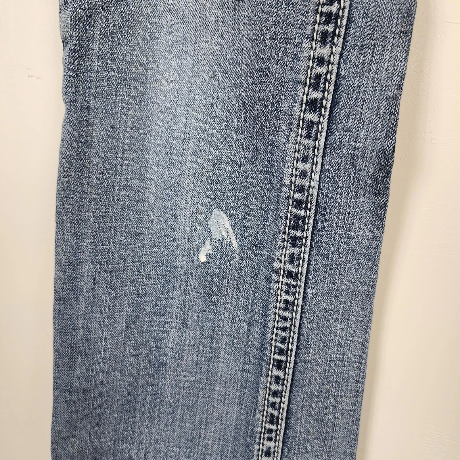 Y2K LA Idol USA Jeans Women's 1 Bootcut Embellished Rhinestone Pockets Denim Blue Size 27 - Image 9