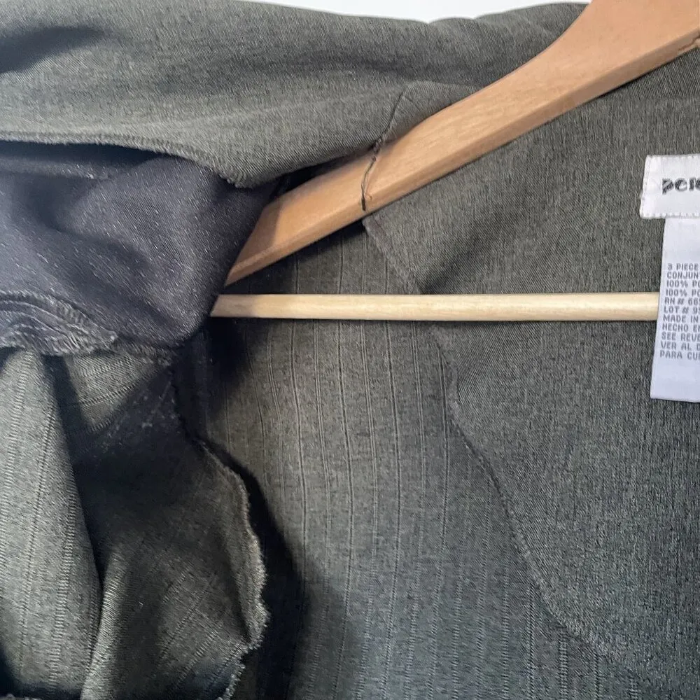 Perceptions olive green blazer women's size 16 business casual style comfortable - Image 6