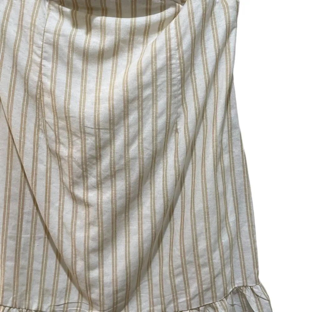 Cotton Candy La Dock of the Bay Striped Dress Yellow Size Large - Image 5