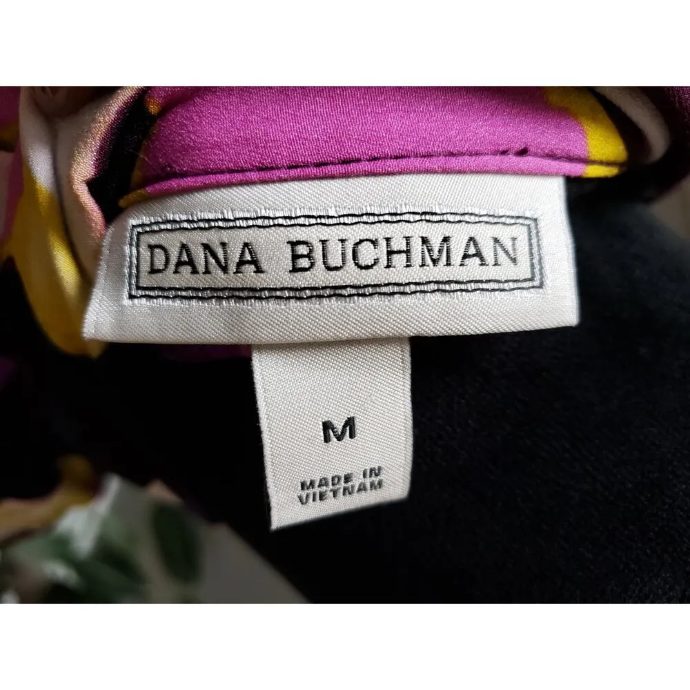 Dana Buchman Blouse Women M Multicolor Button Up Long Sleeve Abstract Print - Image 12