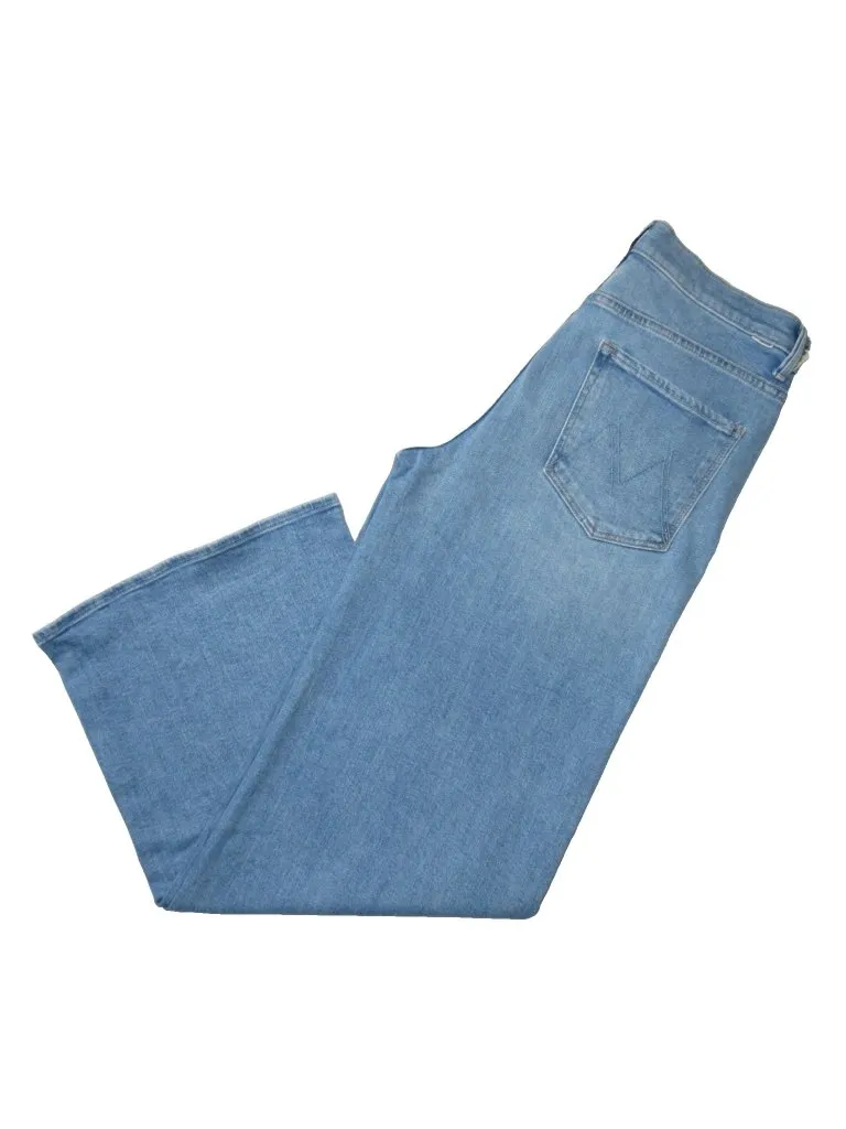 NWT Mother The Ditcher Roller Sneak in Can You Dig It? Slouchy Wide Leg Jeans 31 Blue - Image 11