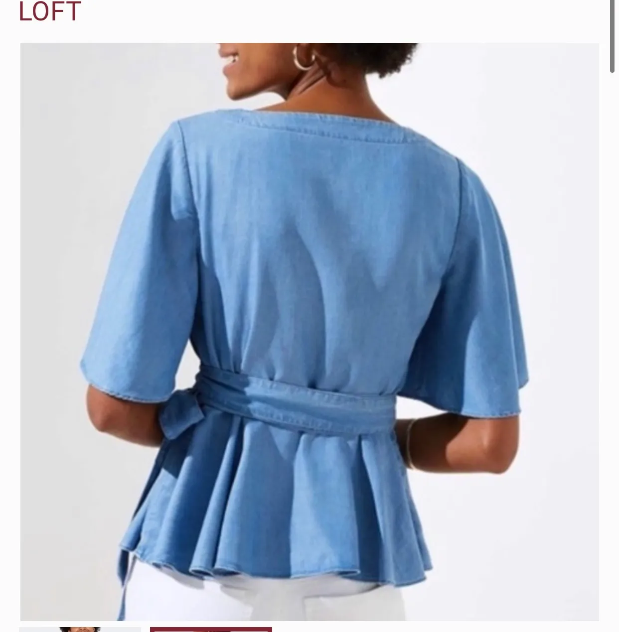 Denim Wrap Top - Image 2