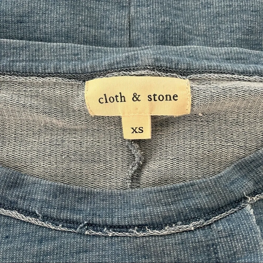 Cloth & Stone Blue Crop Tee Top with Bell Sleeves - Image 10